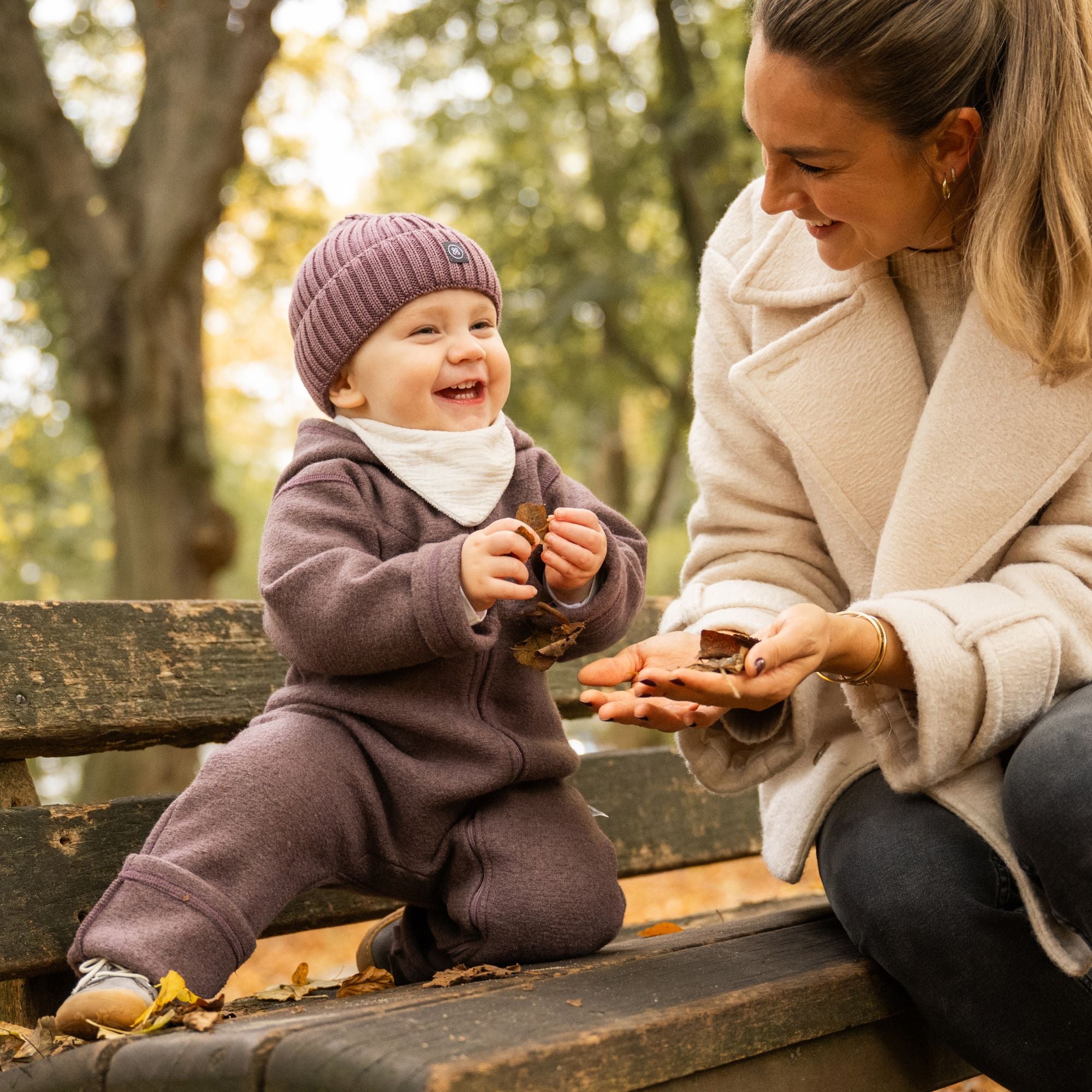 Tuta overall in lana cotta | Essential Berry
