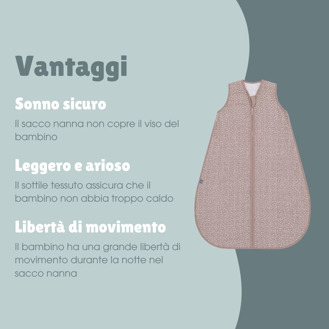Sacco nanna in mussola 0.5 TOG | Floreale Berry