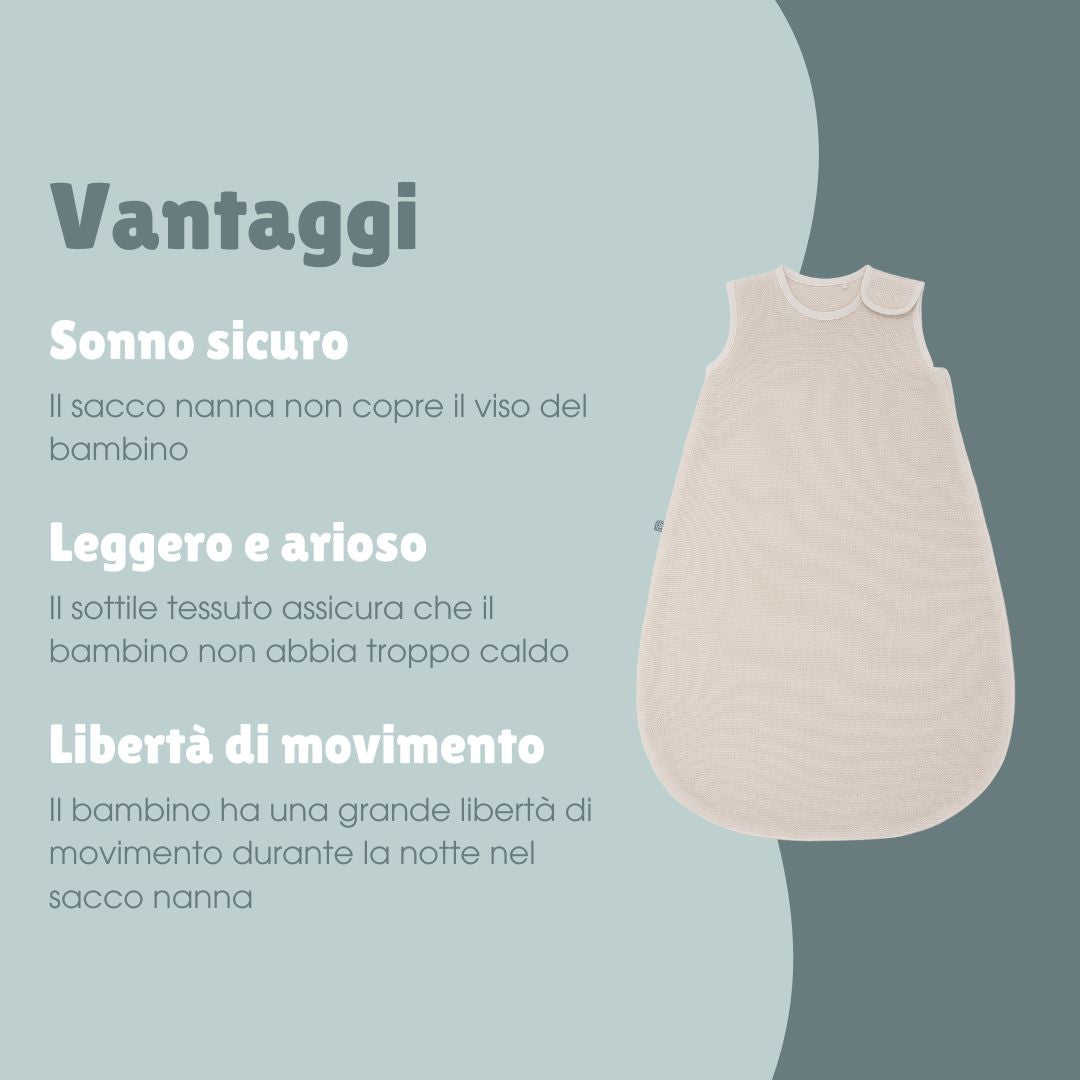 Sacco nanna in lana-seta 0.5 TOG | Essential Beige