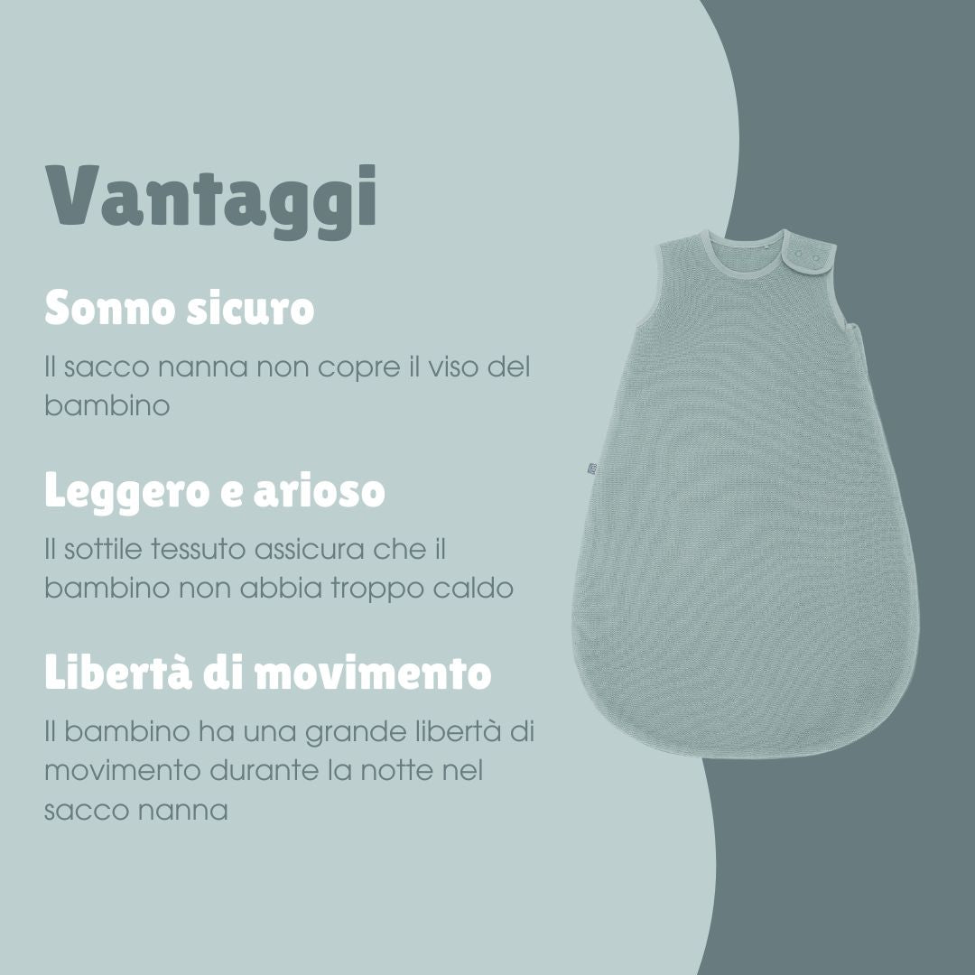 Sacco nanna in lana-seta 0.5 TOG | Essential Menta