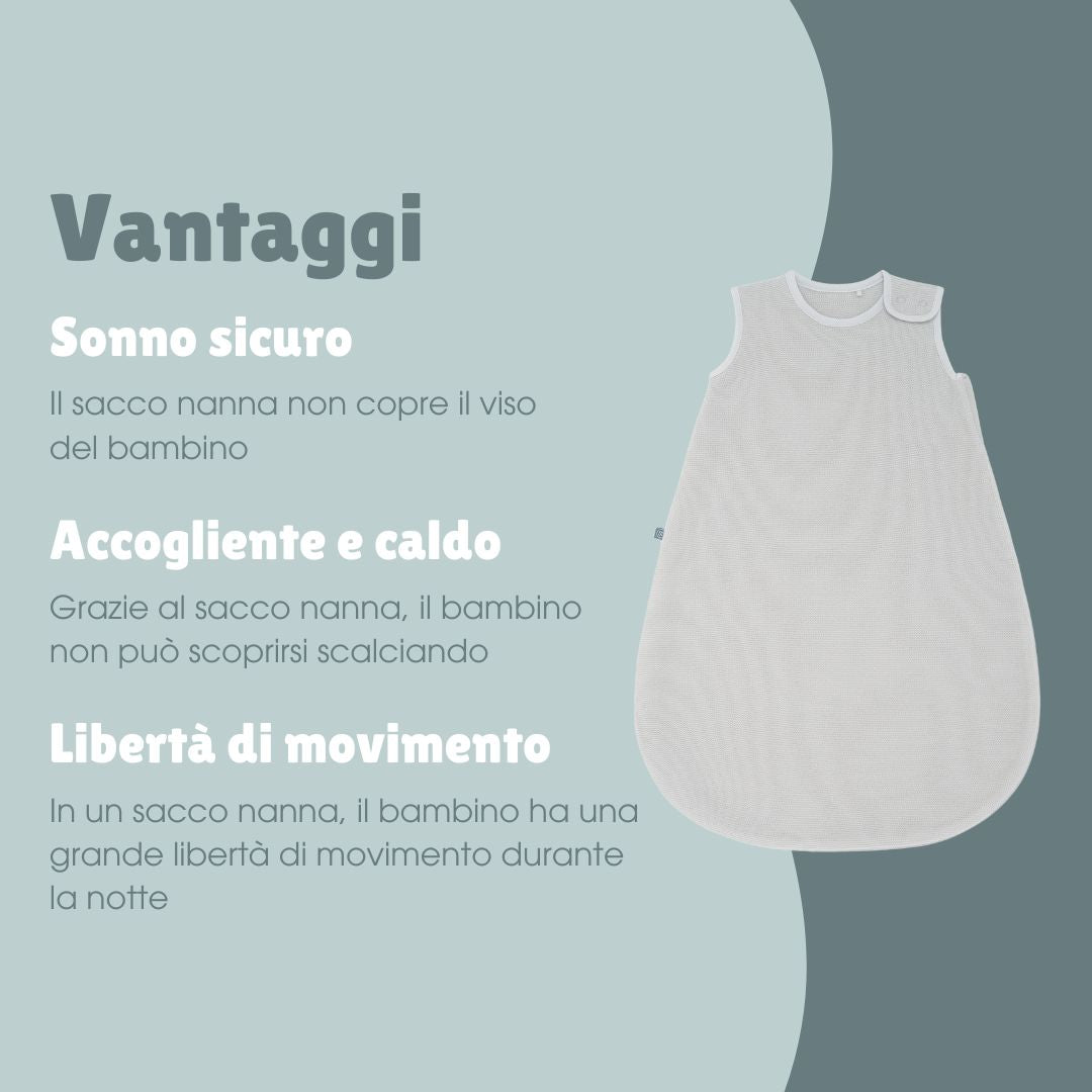 Sacco nanna in lana merino 1.0 TOG | Essential Grigio