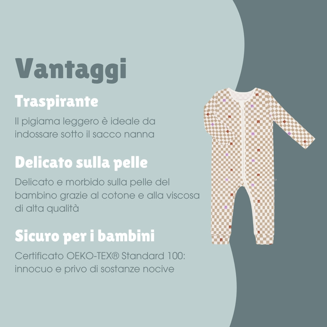 Pigiama con bordi elastici | Check Smile