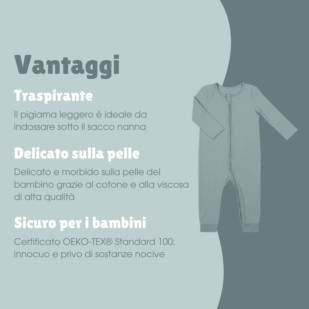 Pigiama con bordi elastici | Essential Menta