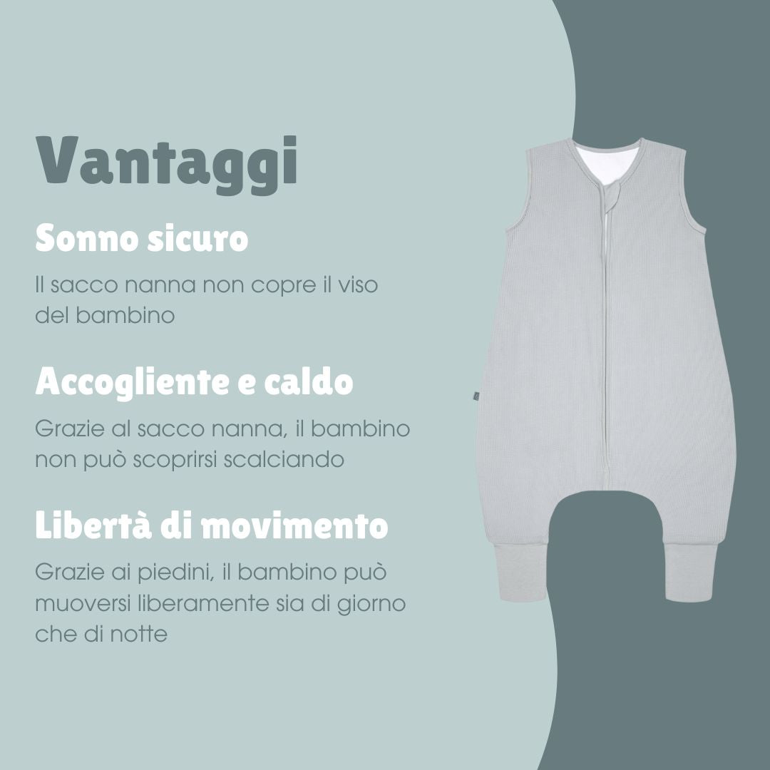 Sacco nanna con piedi 1.0 TOG | Essential Grigio