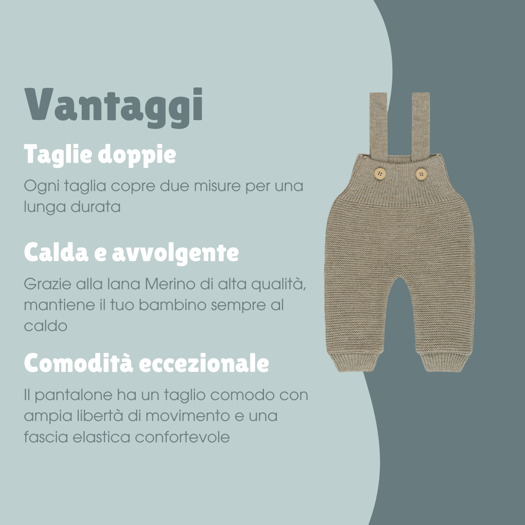 Pantaloni in Maglia di lana merino | Essential Beige
