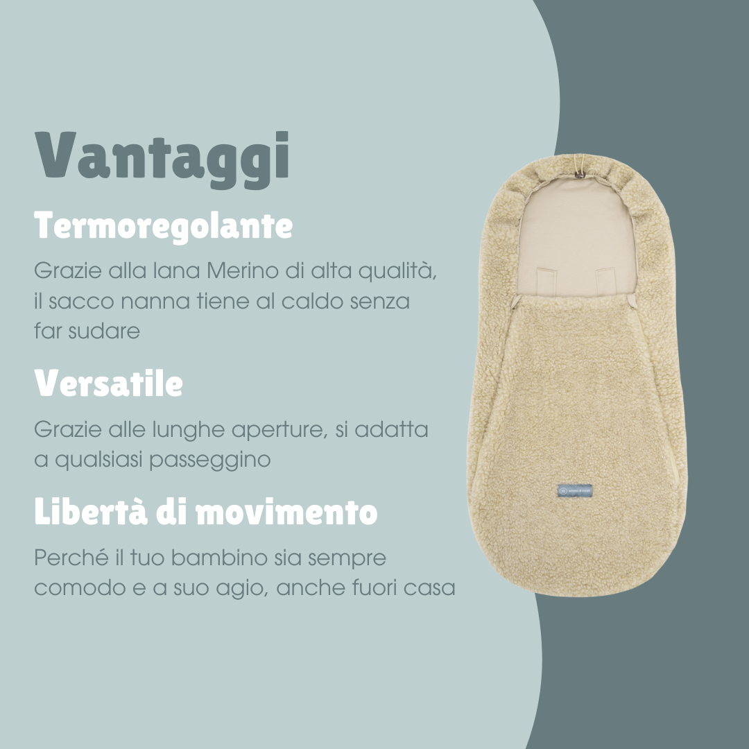 Sacco Termico Teddy in Lana Merino | Essential Beige