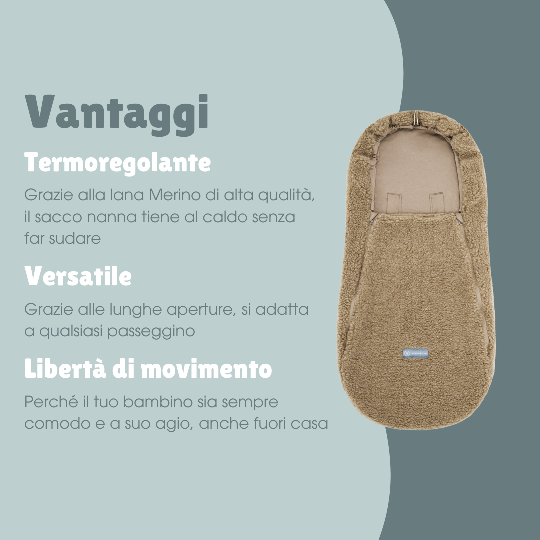 Sacco Termico Teddy in Lana Merino | Essential Talpa