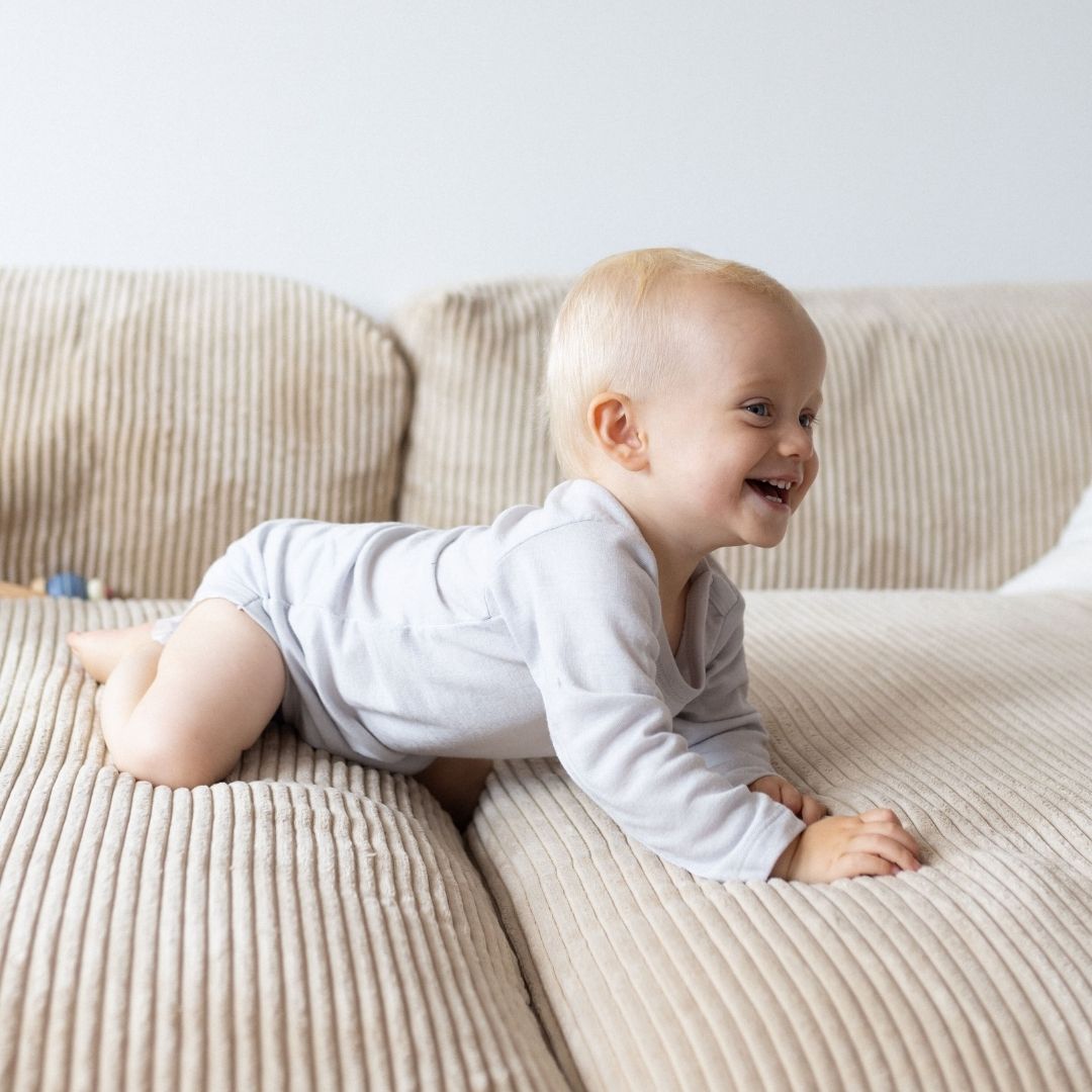 Body a maniche lunghe in lana-merino | Essential Grigio