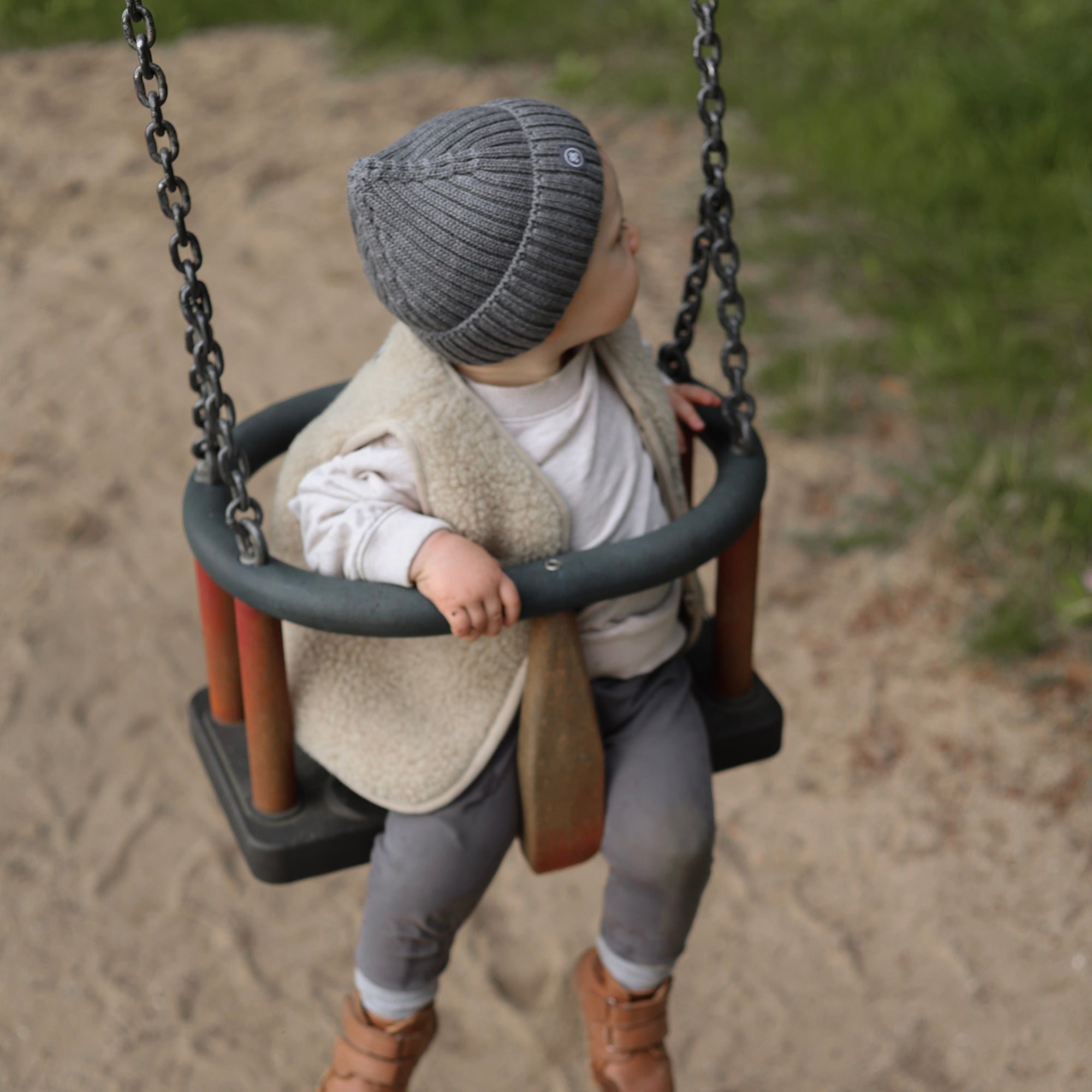 Berretto in lana merino bambino | Essential Grigio