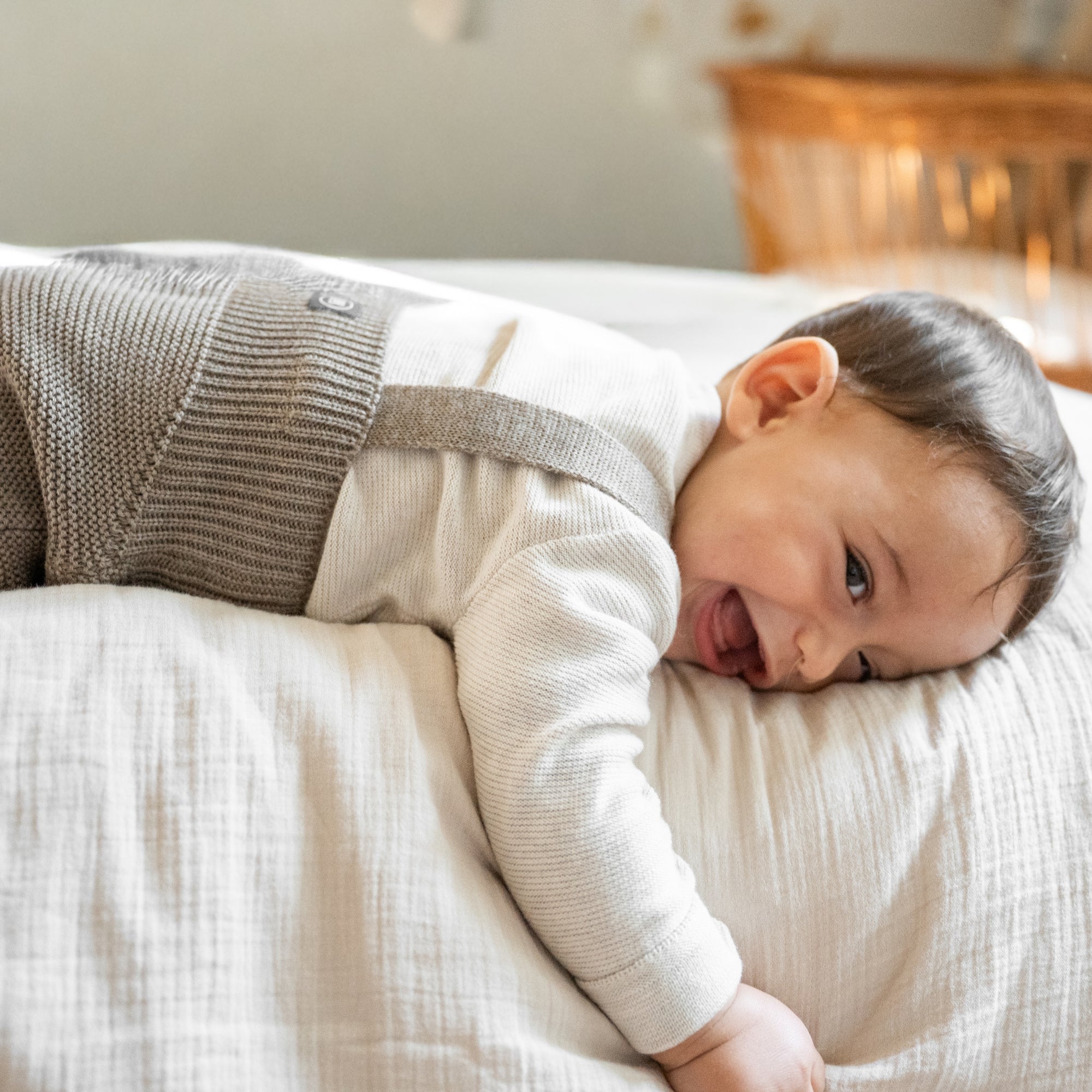 Pantaloni in Maglia di lana merino | Essential Beige
