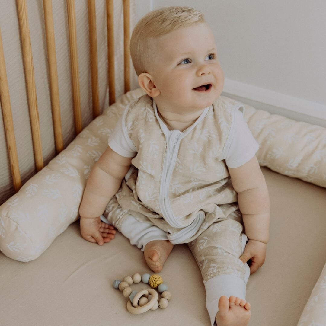 Sacco nanna in mussola con piedi 0.5 TOG | Floreale Sabbia