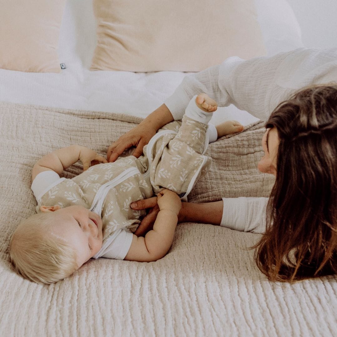 Sacco nanna in mussola con piedi 0.5 TOG | Floreale Sabbia