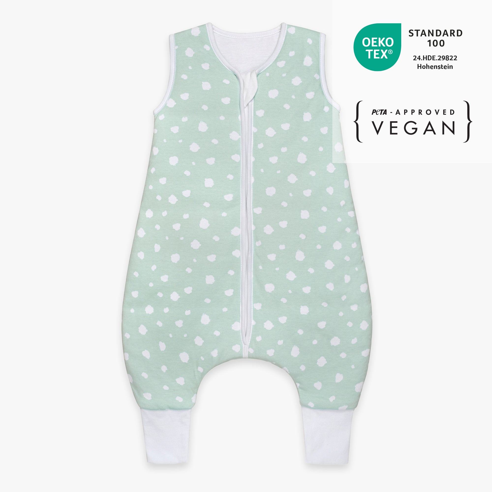 Sacco nanna con piedi 2.5 TOG | Pois Menta