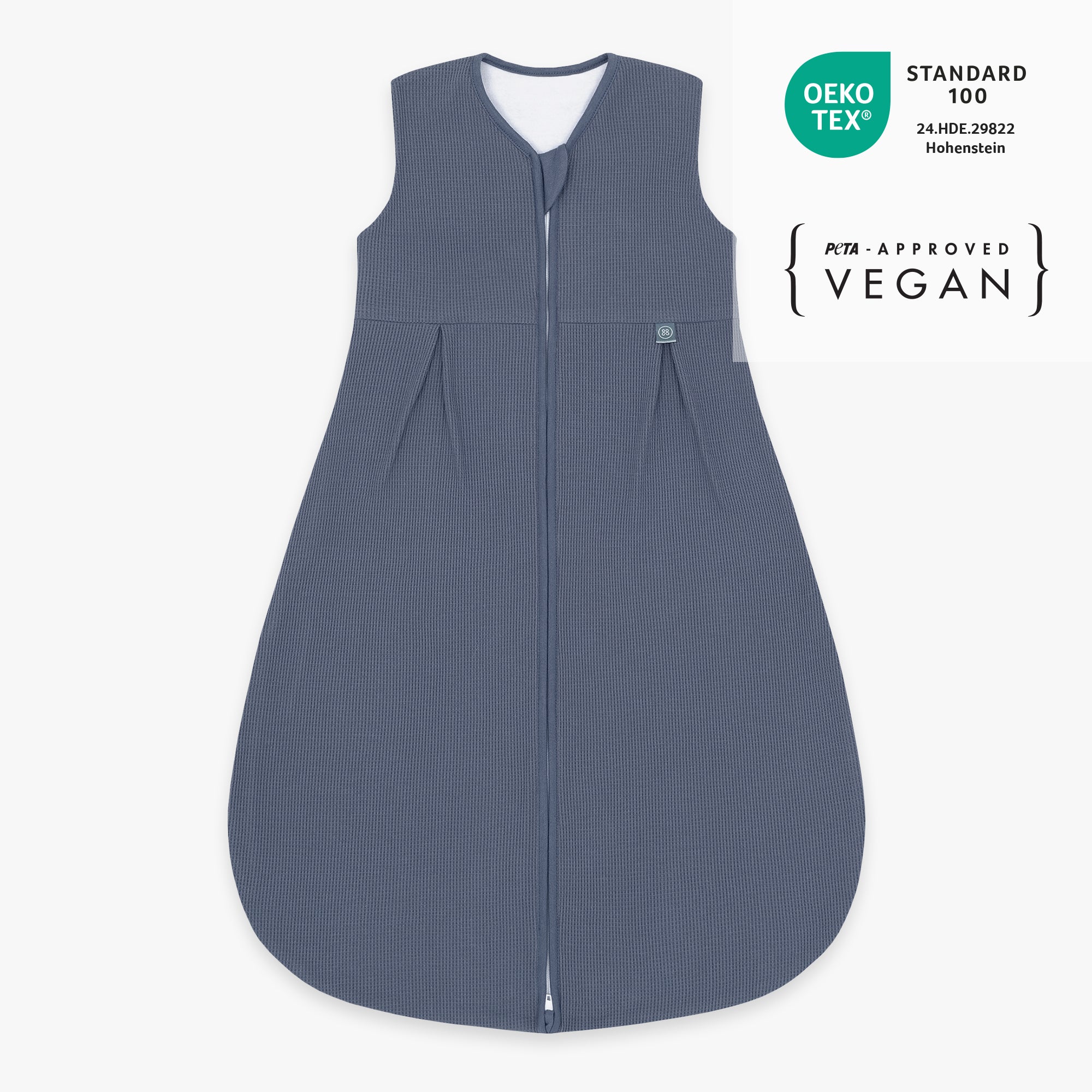 Sacco Nanna 3 In 1 Together | Sacco A Cucù Blu/Grigio In Maglia Vichy Per Neonati | Intrattenimento E Copertura