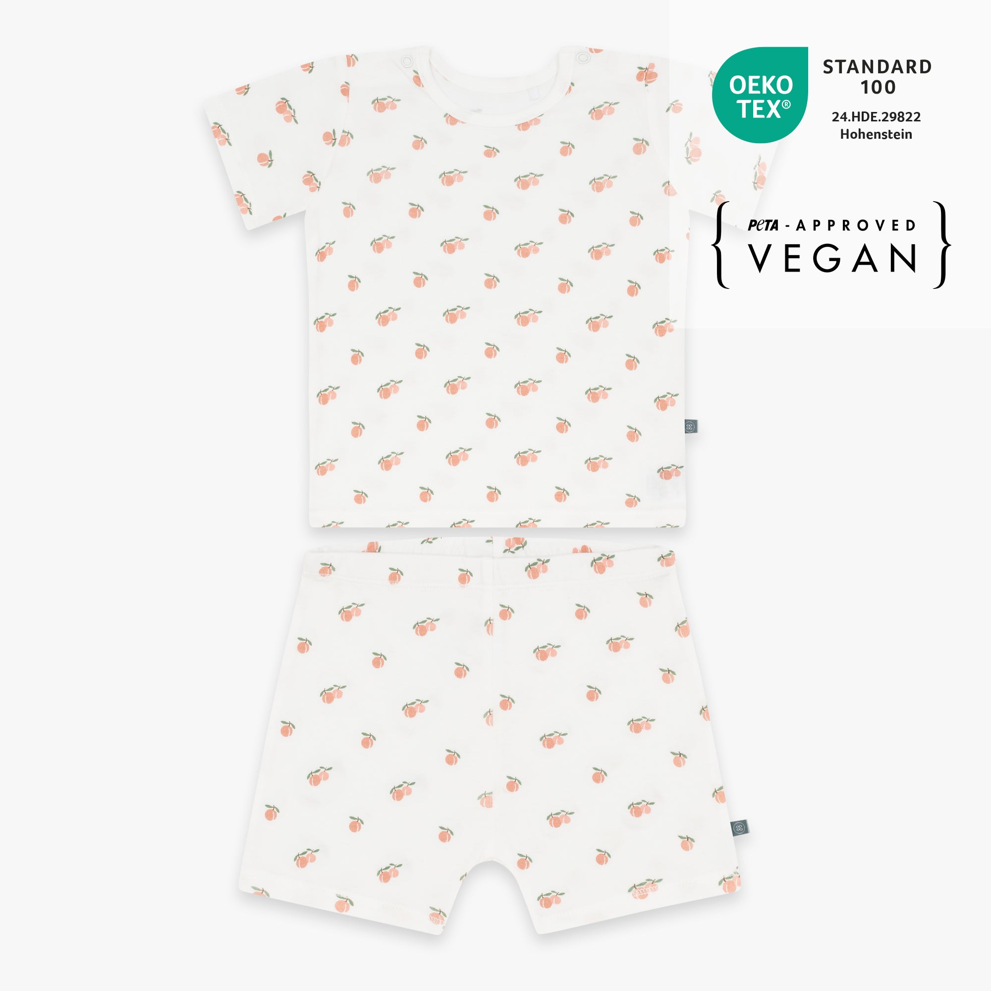 Pigiama corto 2 pezzi | Albicocca