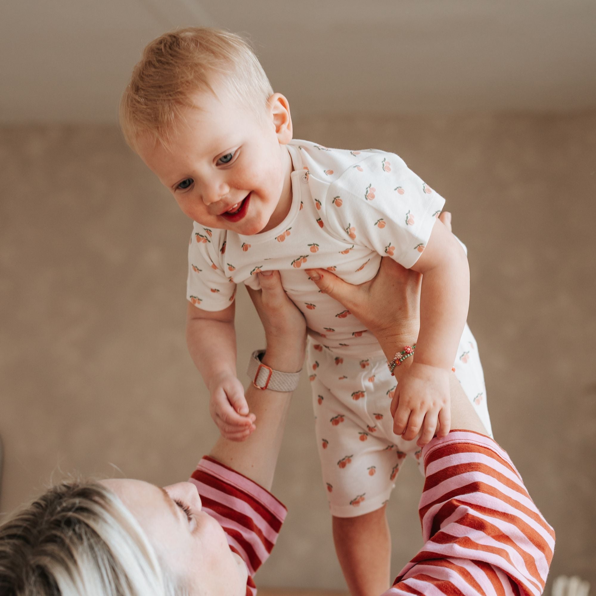 Pigiama corto 2 pezzi | Albicocca