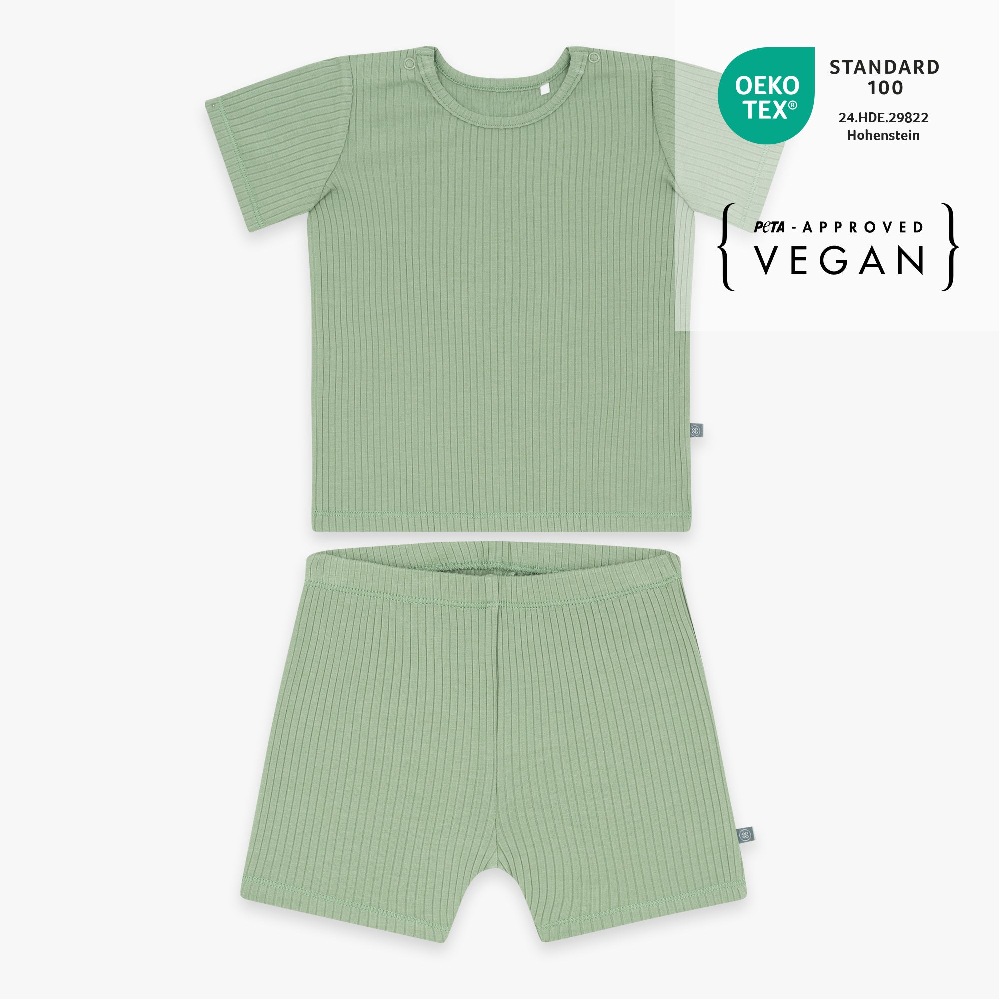 Pigiama corto 2 pezzi | Essential Verde