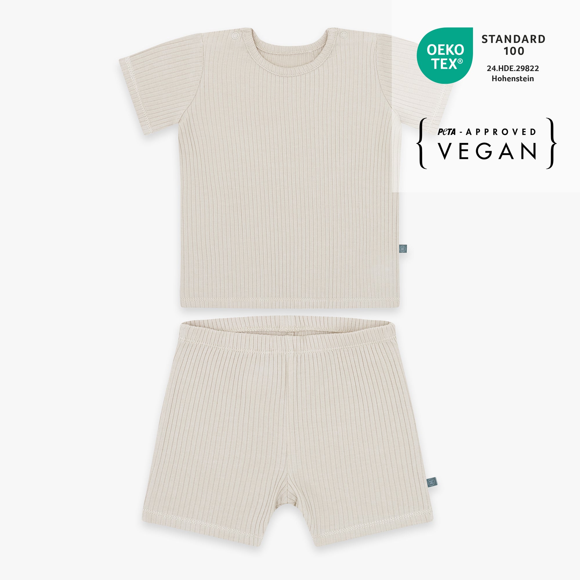 Pigiama corto 2 pezzi | Essential Beige