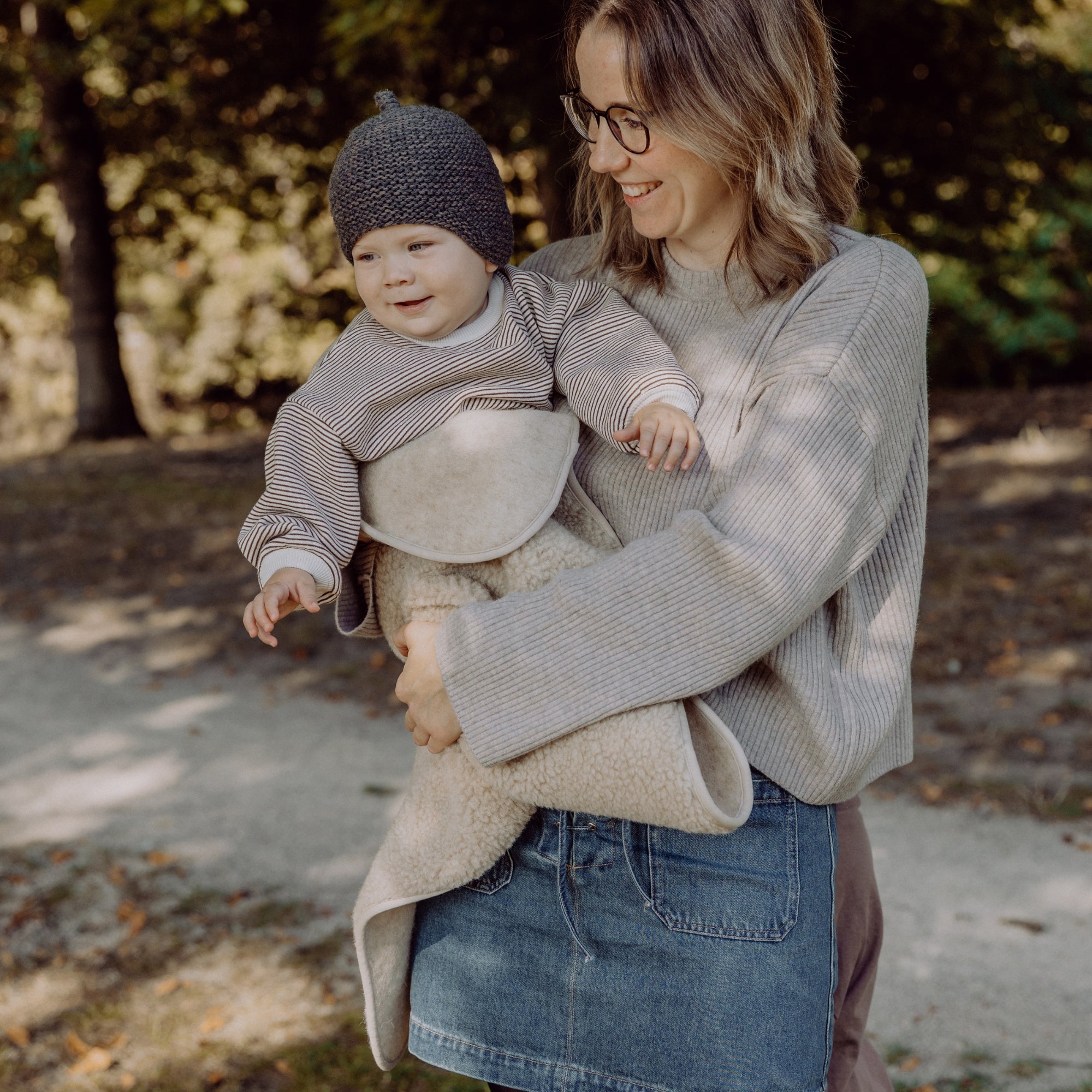 Coperta coccolosa in lana merino teddy | Essential Beige