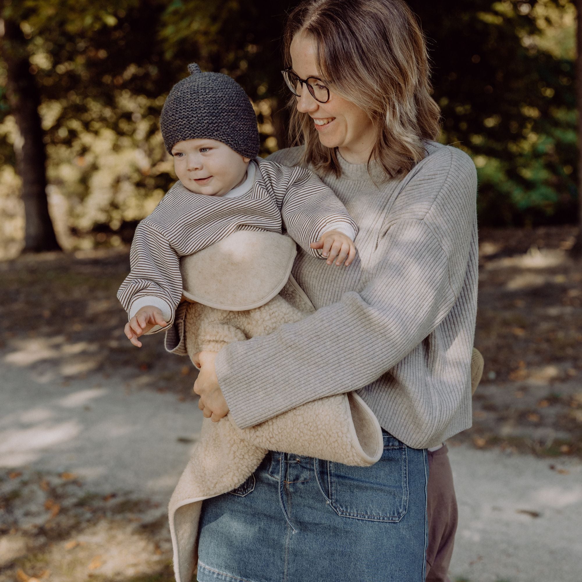 Coperta coccolosa in lana merino teddy | Essential Beige