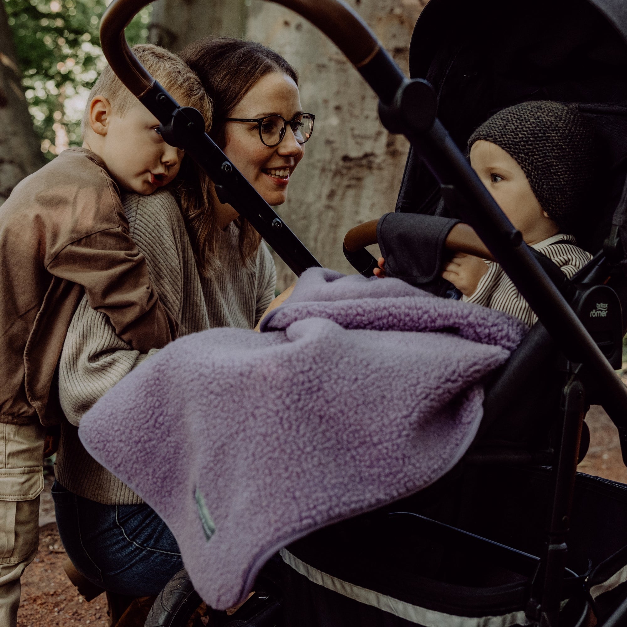 Coperta coccolosa in lana merino teddy | Essential Lavanda