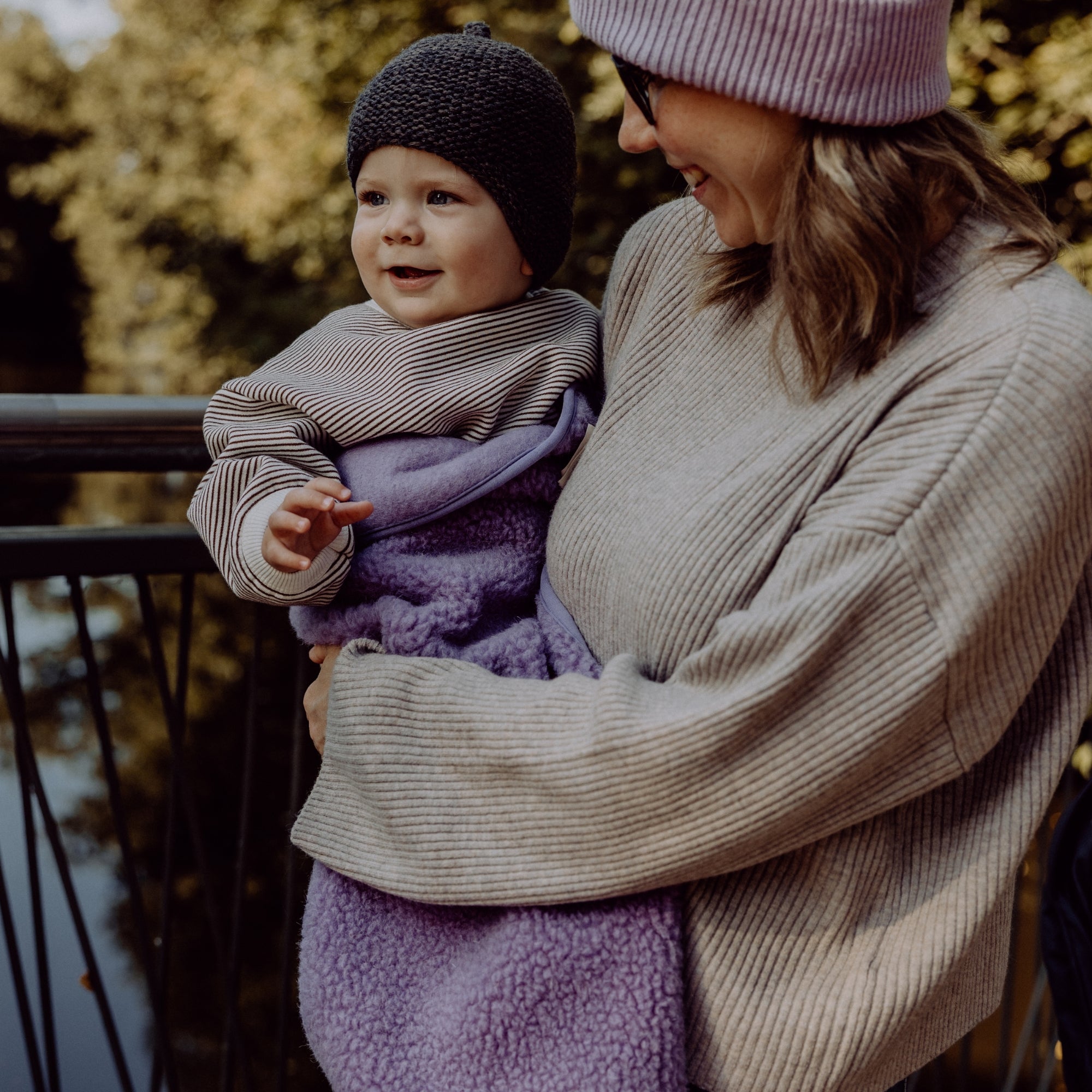 Coperta coccolosa in lana merino teddy | Essential Lavanda