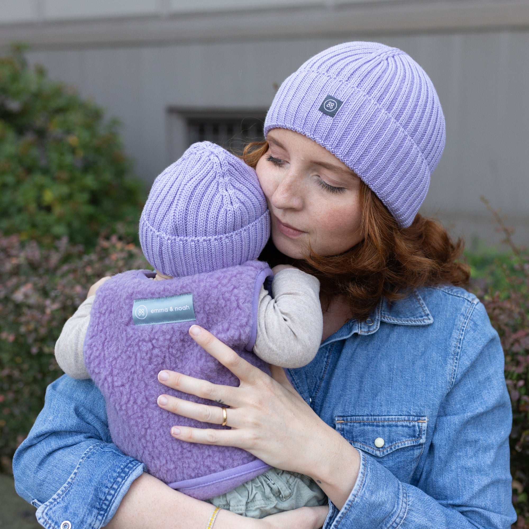 Gilet in lana merino teddy | Essential Lavanda