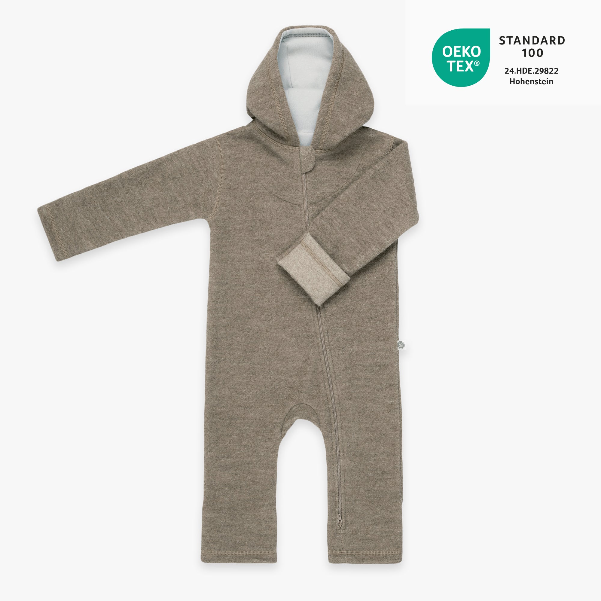 Tuta overall in lana cotta | Essential Beige