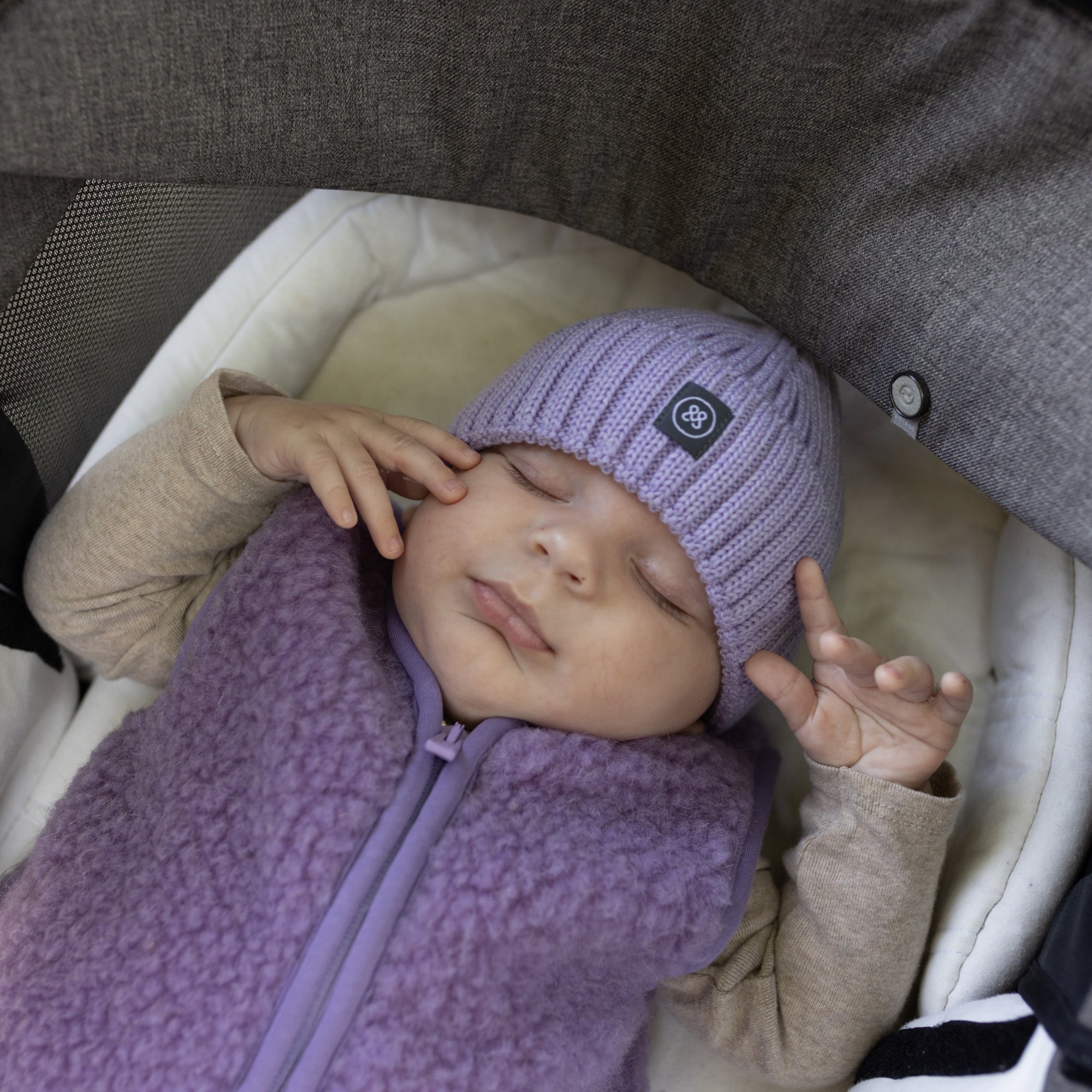 Berretto in lana merino bambino | Essential Lavanda