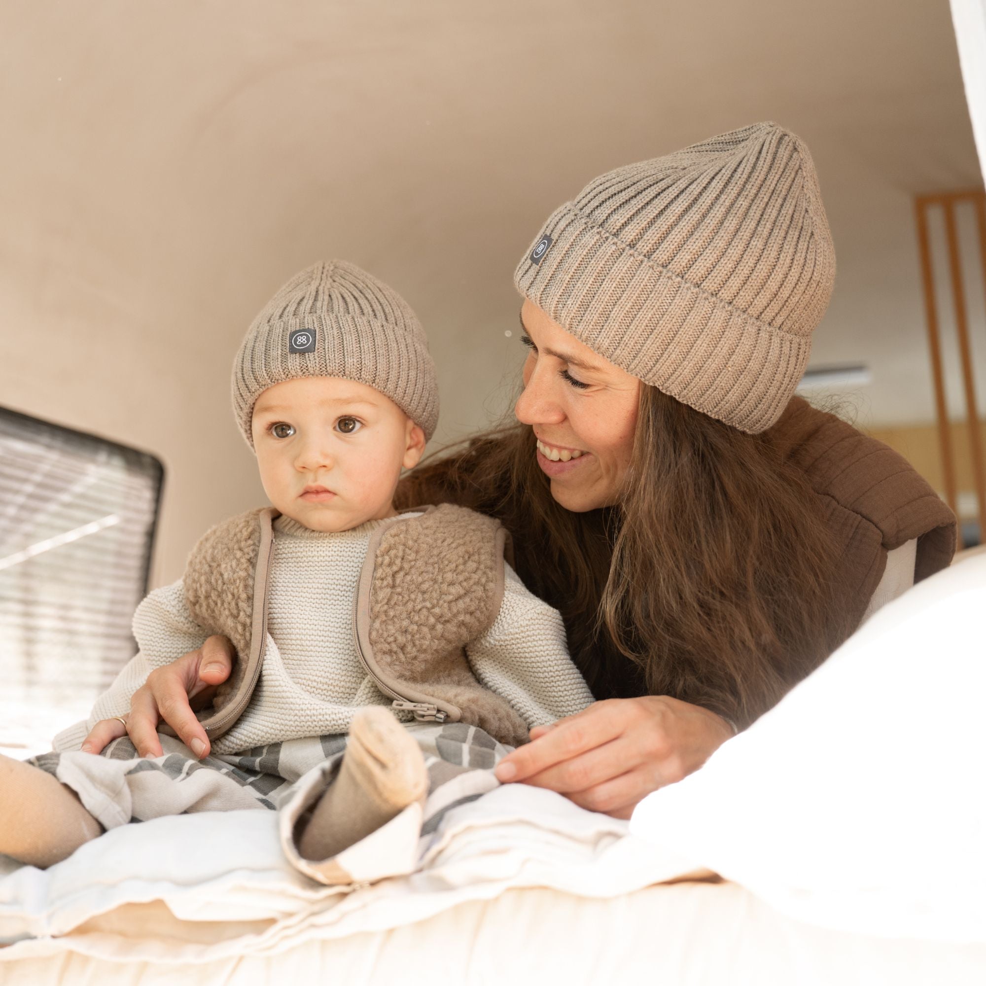Berretto in lana merino bambino | Essential Beige