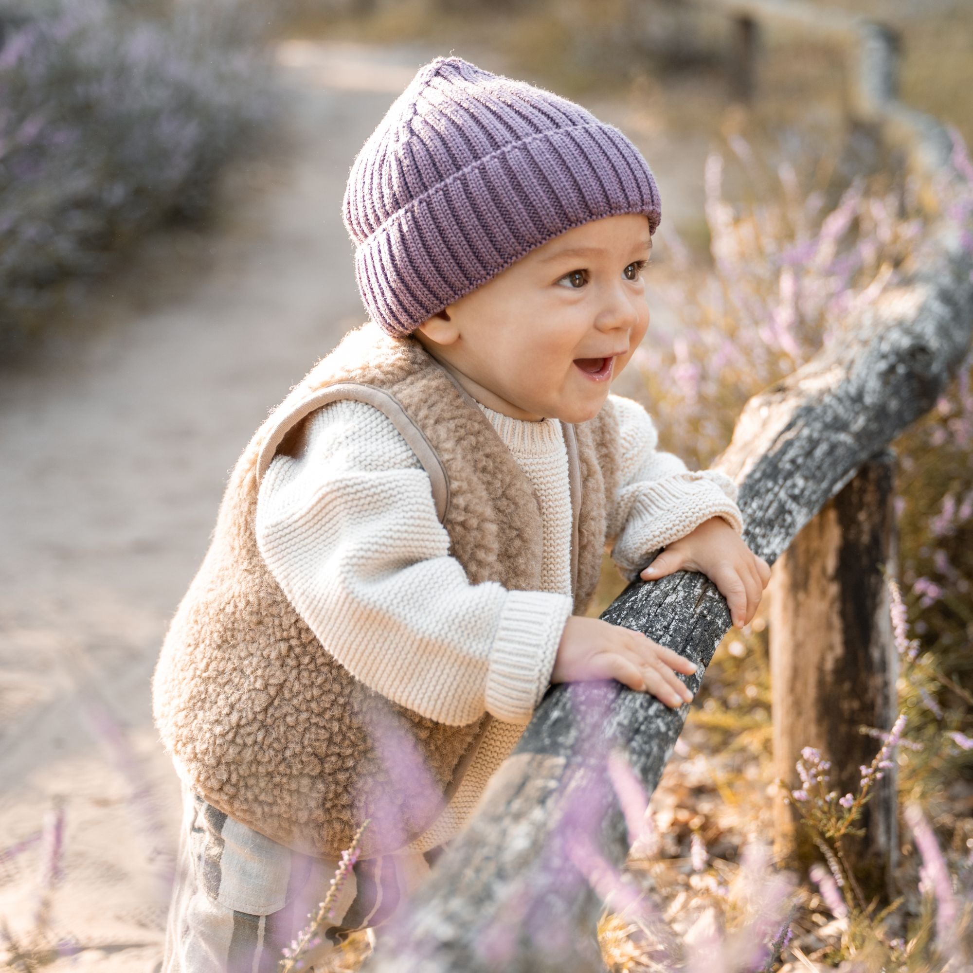 Berretto in lana merino bambino | Essential Berry
