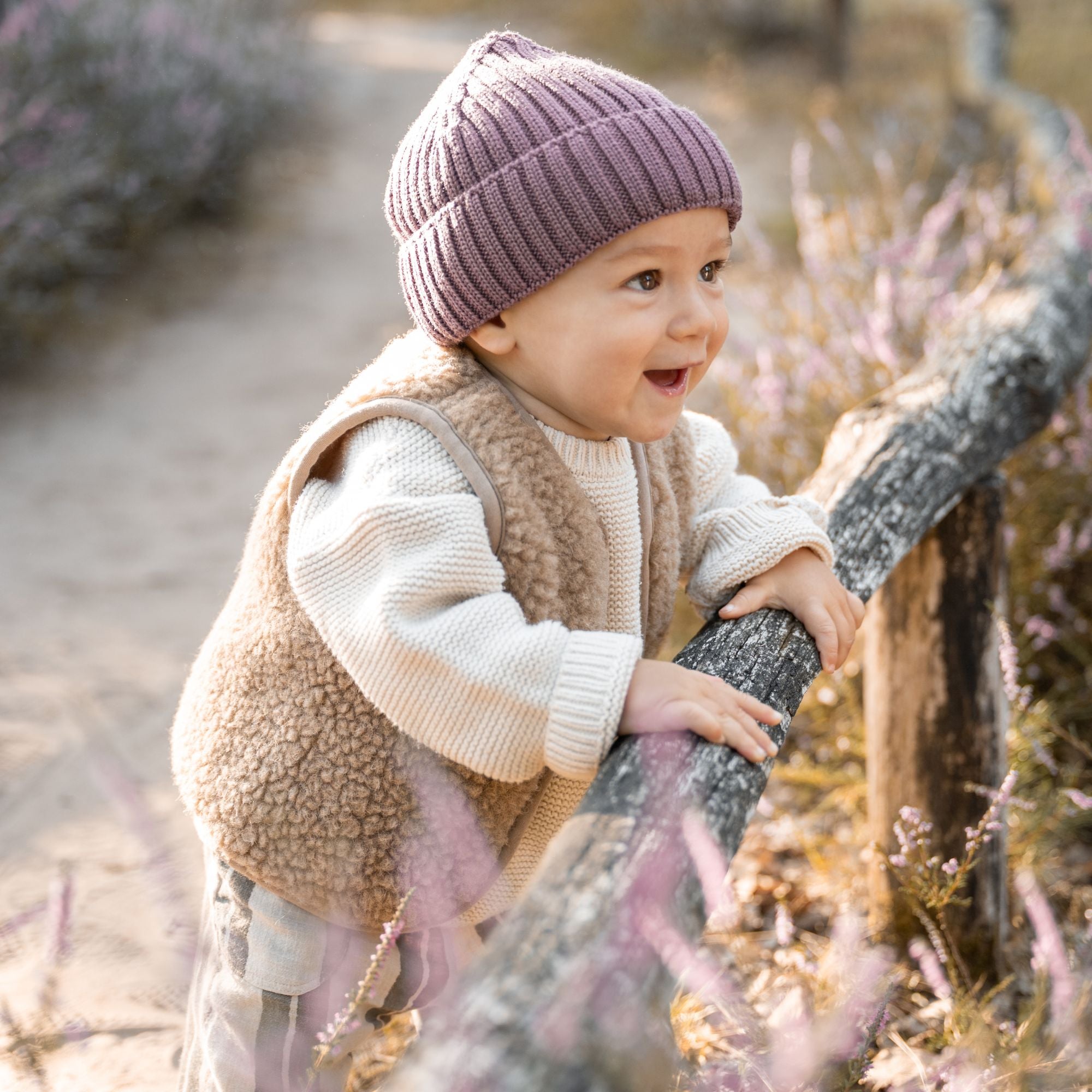 Berretto in lana merino bambino | Essential Berry