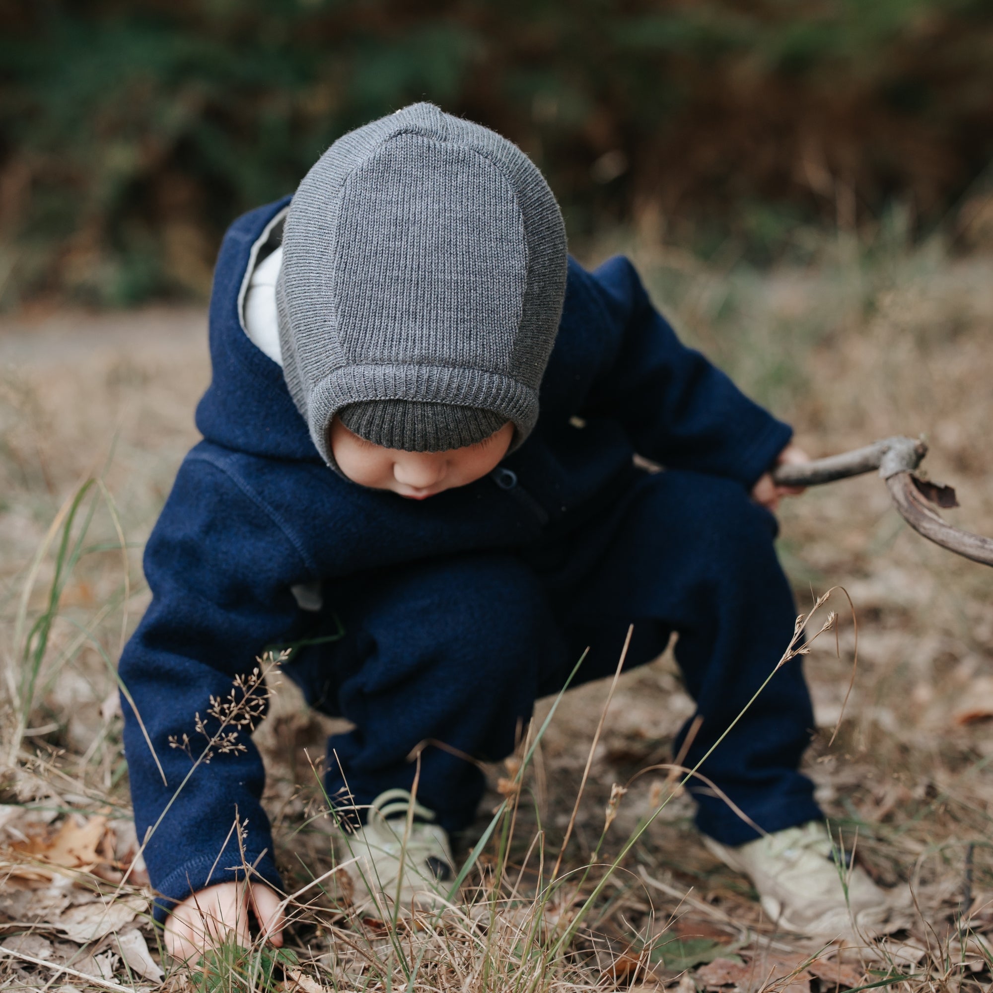Balaclava in lana merino bambini | Essential Grigio