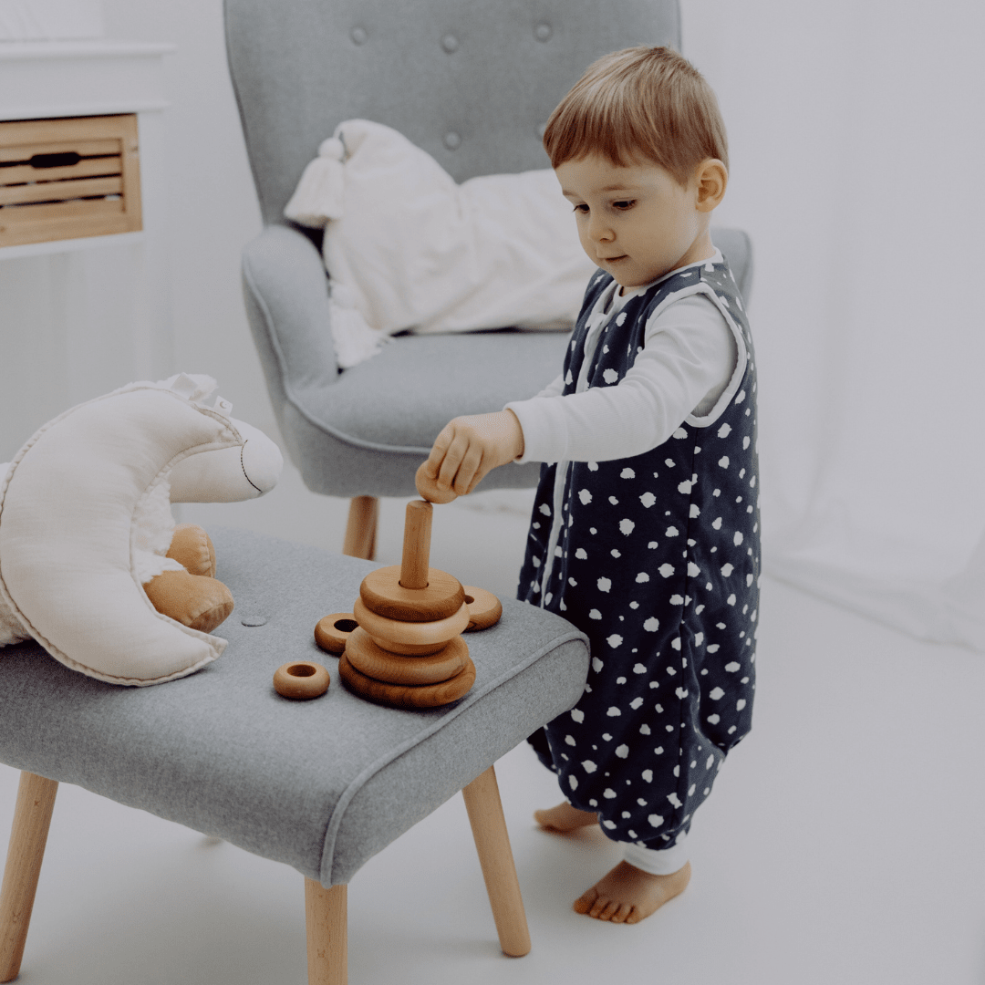 Sacco nanna con piedi 2.5 TOG | Pois Blu