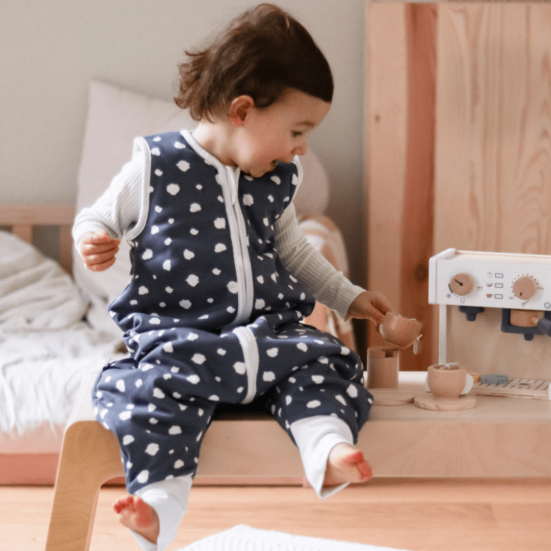 Sacco nanna con piedi 2.5 TOG | Pois Blu