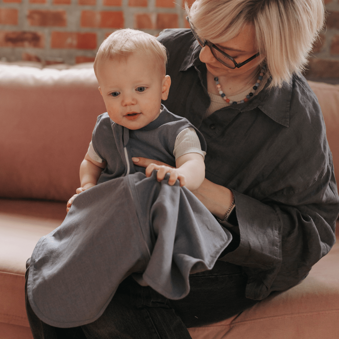 Sacco nanna in lino 0.5 TOG | Essential Blu