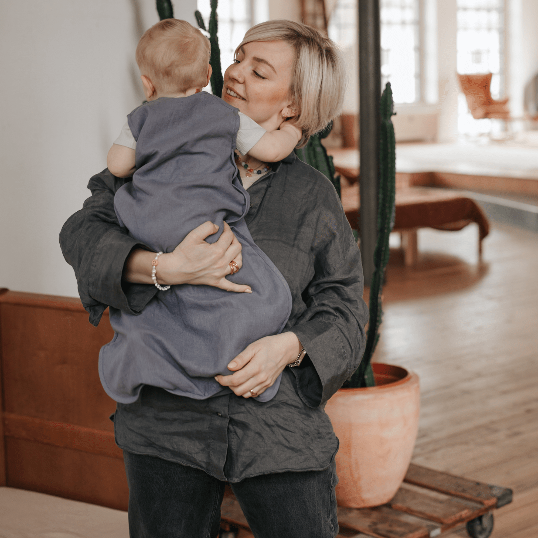 Sacco nanna in lino 0.5 TOG | Essential Blu