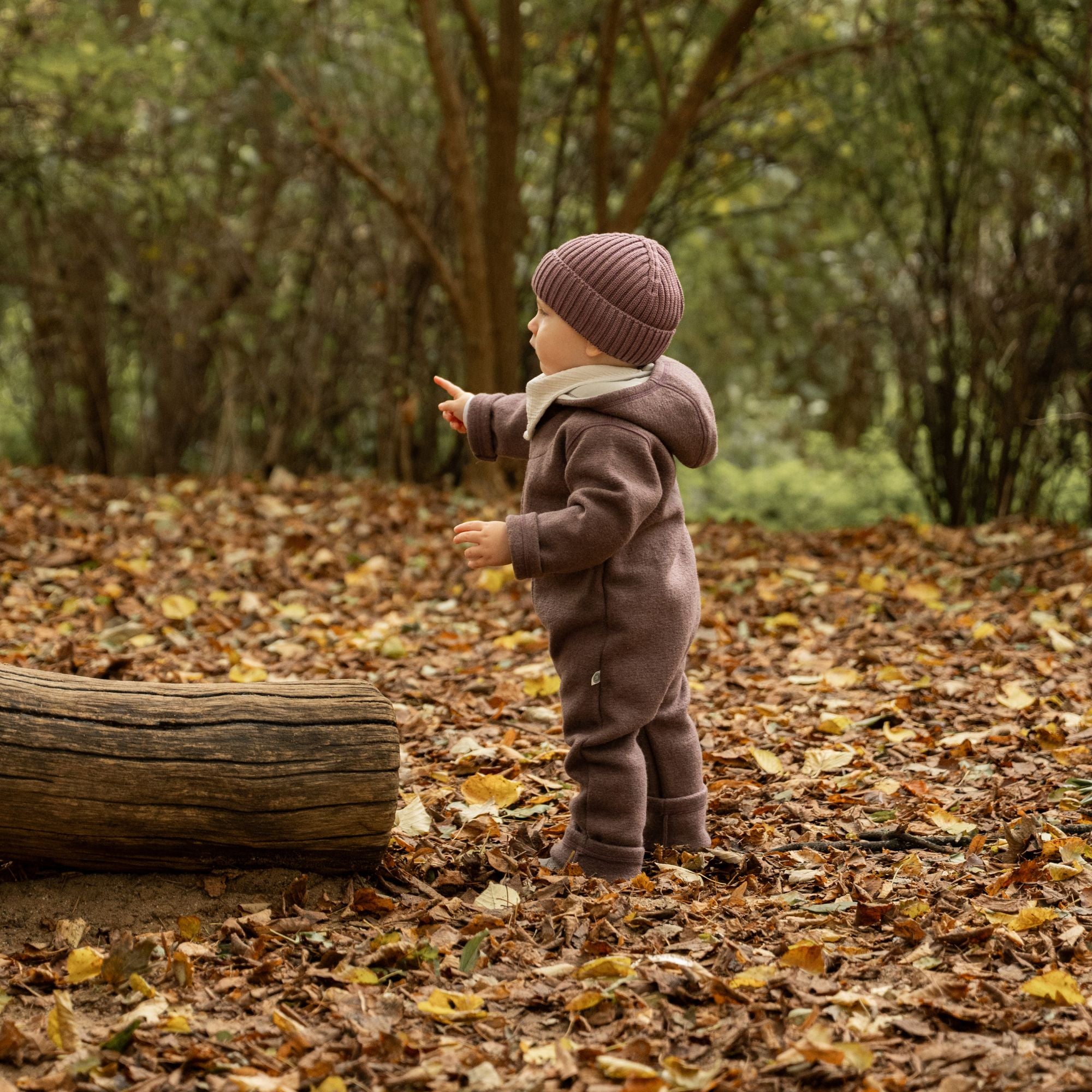 Tuta overall in lana cotta | Essential Berry