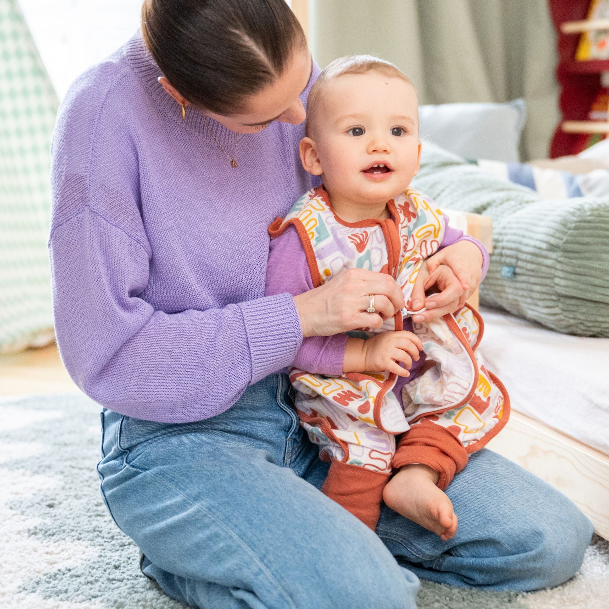 Sacco nanna in mussola con piedi 0.5 TOG | Forme Colorate