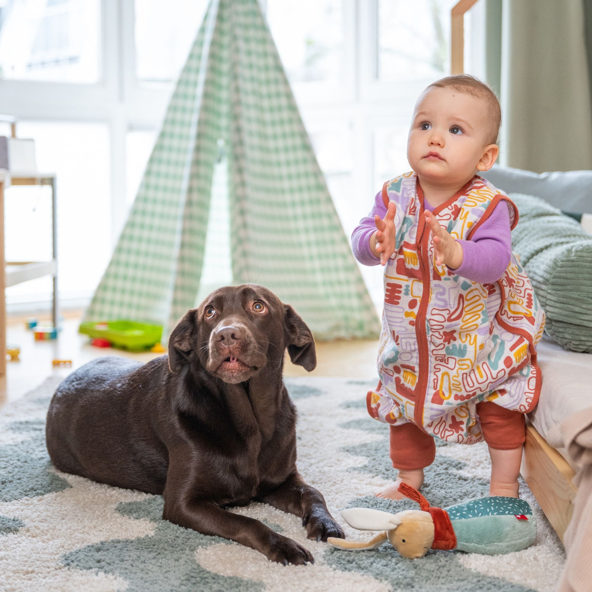 Sacco nanna in mussola con piedi 0.5 TOG | Forme Colorate