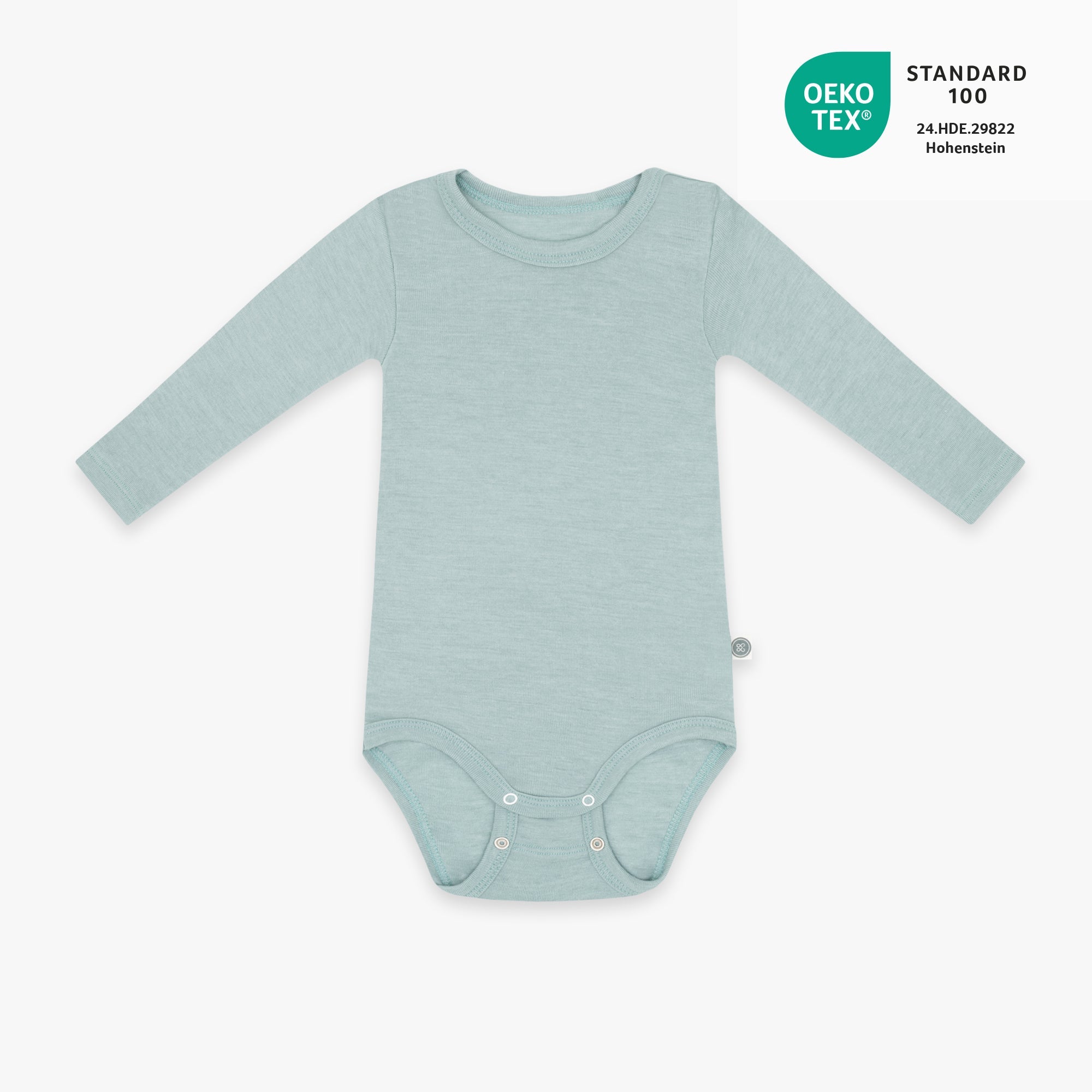 Body a maniche lunghe in lana-merino | Essential Menta
