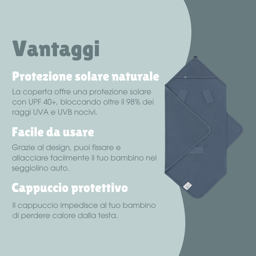 Coperta avvolgente con protezione UV | Essential Blu