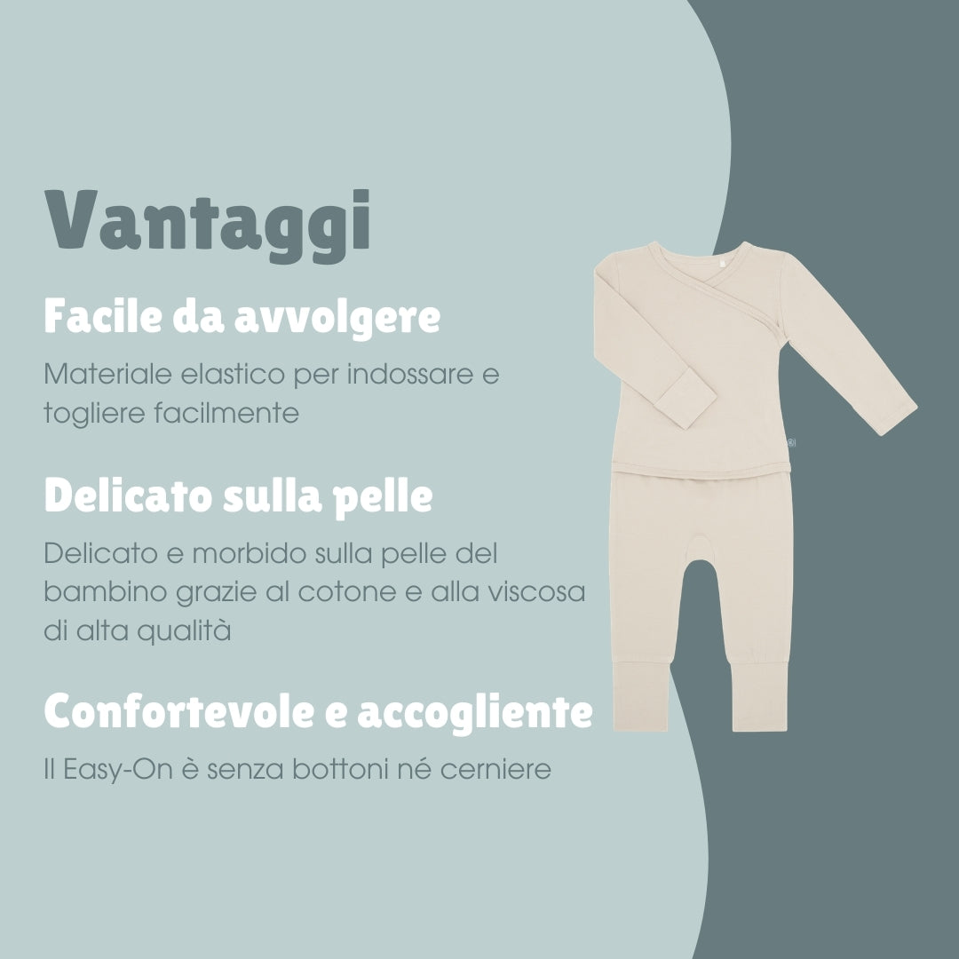 Tutina Easy-on a Maniche Lunghe | Essential Beige