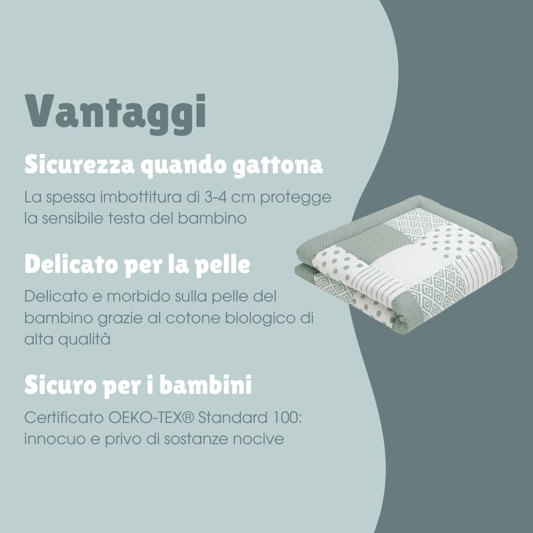 Tappeto da gioco patchwork | Essential Menta