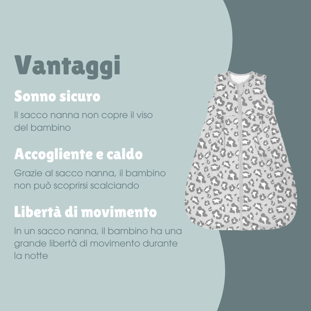 Sacco nanna 1.0 TOG | Leopardo Grigio