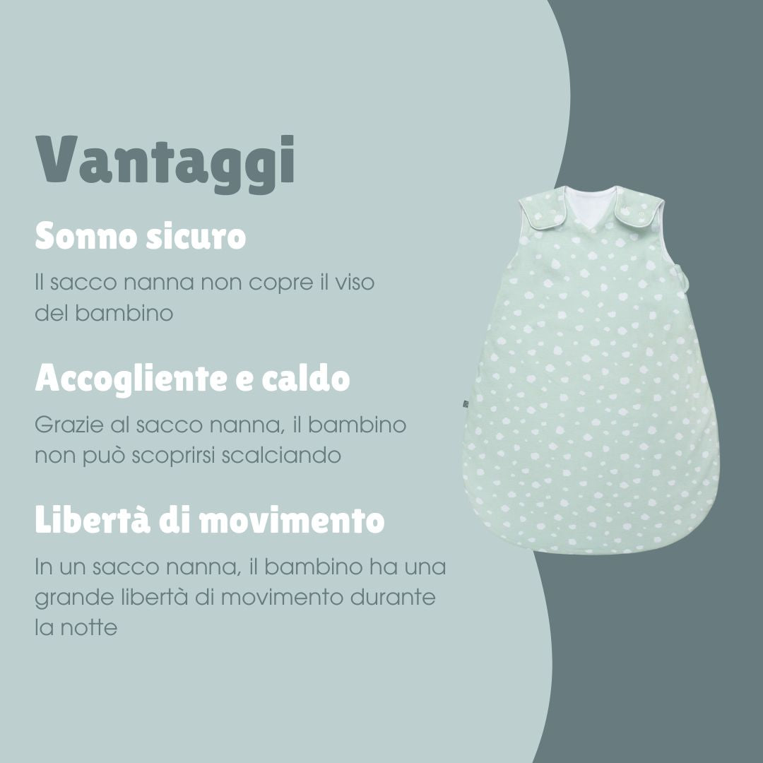 Sacco nanna neonato 1.0 TOG | Pois Menta