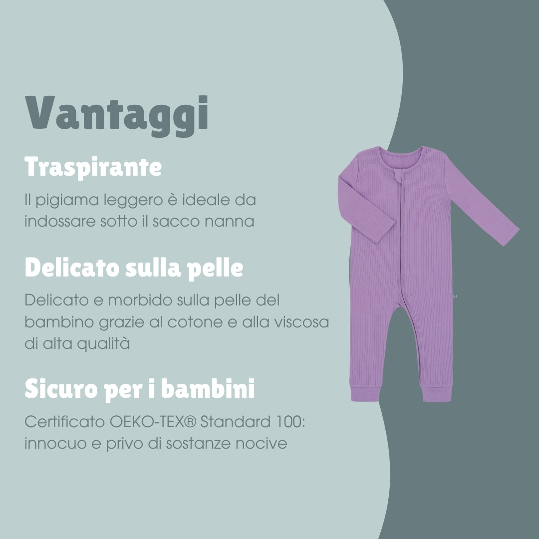 Pigiama con bordi elastici | Essential Lavanda