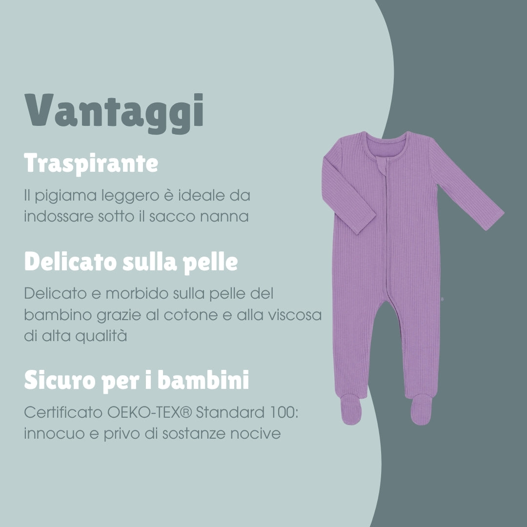 Pigiama con piedi | Essential Lavanda
