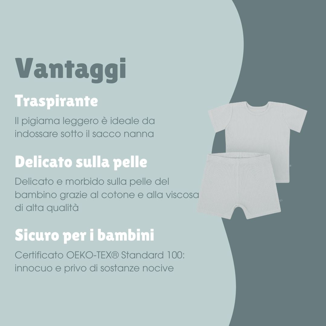 Pigiama corto 2 pezzi | Essential Grigio