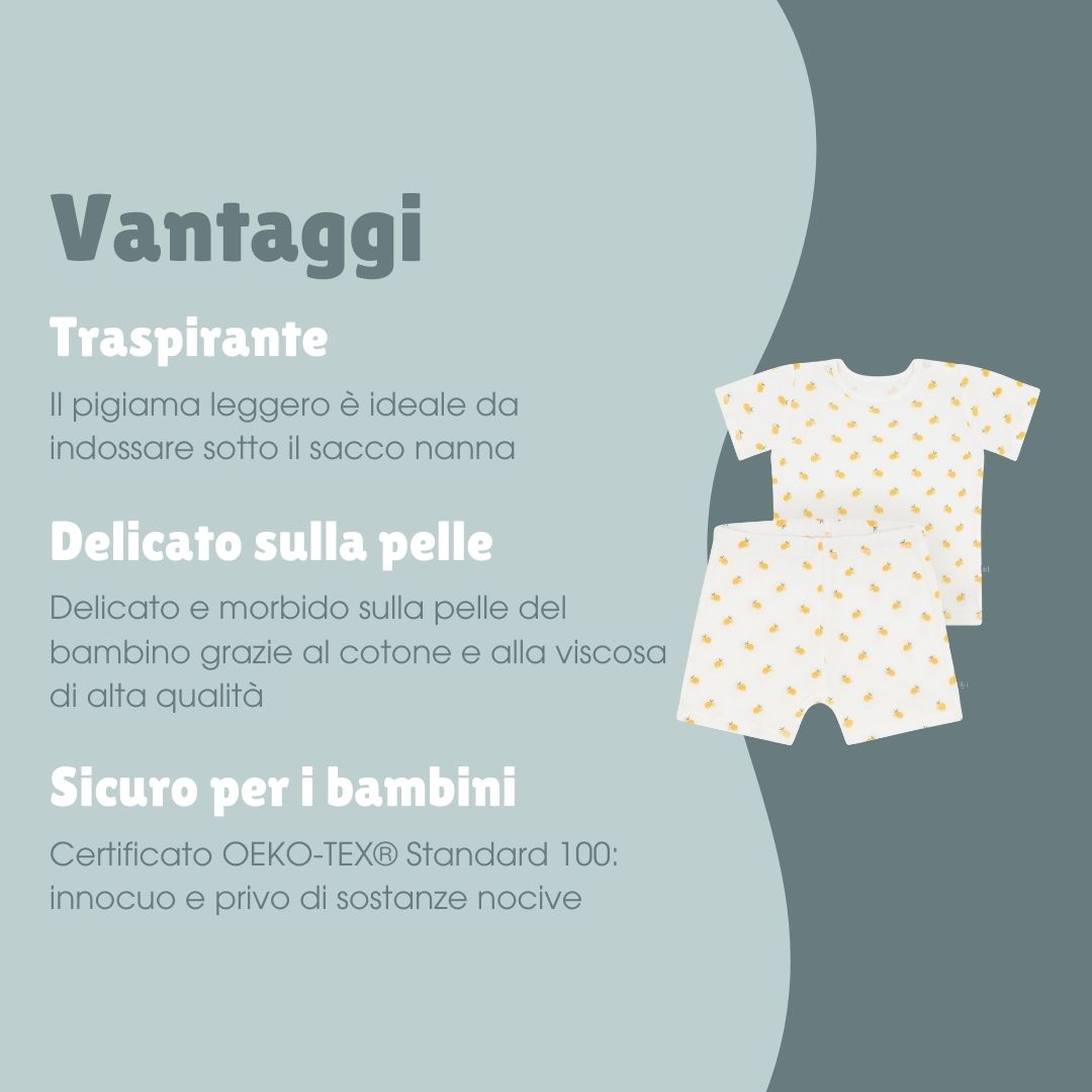 Pigiama corto 2 pezzi | Limone